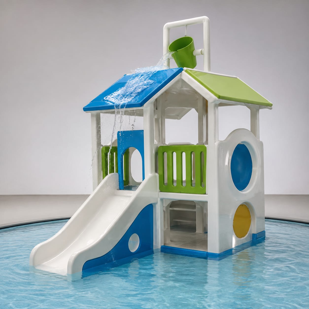 FRP製インタラクティブ水遊び施設